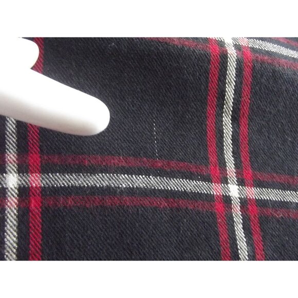 Company One Woman Shirt Plus 1X Navy Blue red Silver Metallic Plaid button-down - Picture 5 of 13